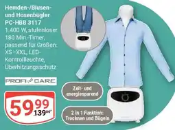Globus PROFI CARE Hemden-/Blusen- und Hosenbügler PC-HBB 3117 Angebot