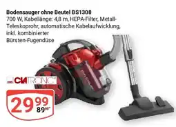 Globus CLATRONIC Bodensauger ohne Beutel BS1308 Angebot