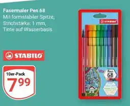Globus STABILO Fasermaler Pen 68 Angebot