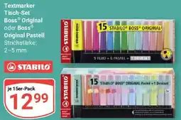 Globus STABILO Textmarker Tisch-Set Boss Original oder Boss Original Pastell Angebot