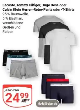 Globus Lacoste, Tommy Hilfiger, Hugo Boss oder Calvin Klein Herren-Retro-Pants oder -T-Shirts Angebot