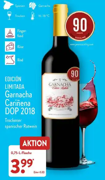 Aldi Nord Edición Limitada Garnacha Cariñena DOP 2018 0,75L Angebot