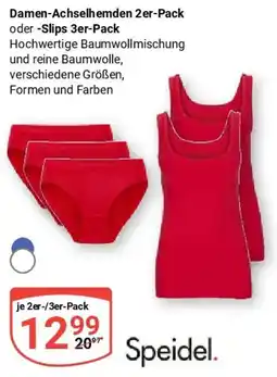Globus Speidel. Damen-Achselhemden 2er-Pack oder -Slips 3er-Pack Angebot