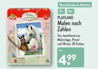 Aldi Nord Verschiedene Motive Playland Malen nach Zahlen Angebot