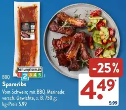 Aldi Süd BBQ Spareribs Angebot