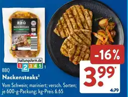Aldi Süd BBQ Nackensteaks Angebot