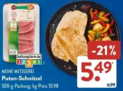 Aldi Süd MEINE METZGEREI Puten-Schnitzel Angebot