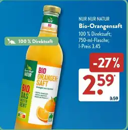 Aldi Süd NUR NUR NATUR Bio-Orangensaft Angebot
