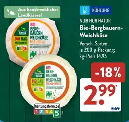 Aldi Süd NUR NUR NATUR Bio-Bergbauern-Weichkäse Angebot