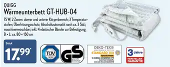 Aldi Nord Quigg Wärmeunterbett GT-HUB-04 Angebot