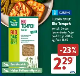Aldi Süd NUR NUR NATUR Bio-Tempeh Angebot