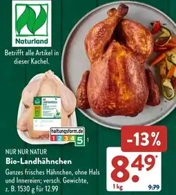 Aldi Süd NUR NUR NATUR Bio-Landhähnchen Angebot