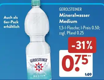 GEROLSTEINER Mineralwasser Medium