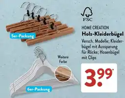 Aldi Süd HOME CREATION Holz-Kleiderbügel Angebot