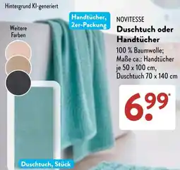 Aldi Süd NOVITESSE Handtuch oder Duschtuch Angebot