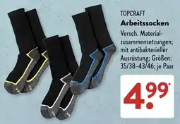 Aldi Süd TOPCRAFT Arbeitssocken Angebot