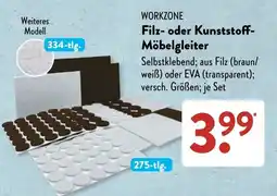 Aldi Süd WORKZONE Filz- oder Kunststoff-Möbelgleiter Angebot
