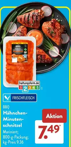 Aldi Süd BBQ Hähnchen-Minutenschnitzel Angebot