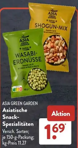 Aldi Süd ASIA GREEN GARDEN Asiatische Snack-Spezialitäten Angebot