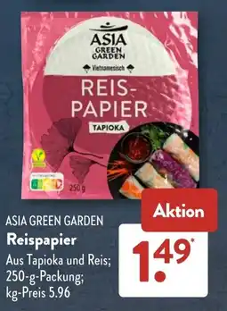 Aldi Süd ASIA GREEN GARDEN Reispapier Angebot
