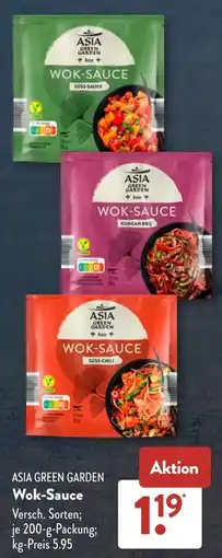 Aldi Süd ASIA GREEN GARDEN Wok-Sauce Angebot