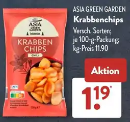 Aldi Süd ASIA GREEN GARDEN Krabbenchips Angebot