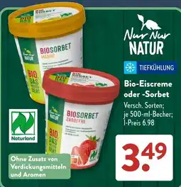 Aldi Süd Nur Nur NATUR Bio-Eiscreme oder -Sorbet Angebot