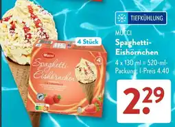 Aldi Süd Mucci Spaghetti-Eishörnchen Angebot