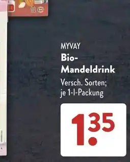 Aldi Süd MYVAY Bio-Mandeldrink Angebot