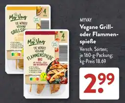 Aldi Süd MYVAY Vegane Grill- oder Flammen- spieße Angebot