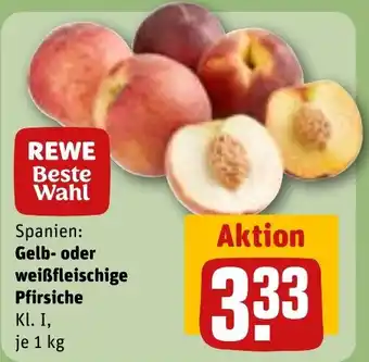 REWE REWE Beste Wahl Spanien: Gelb- oder weißfleischige Pfirsiche Angebot