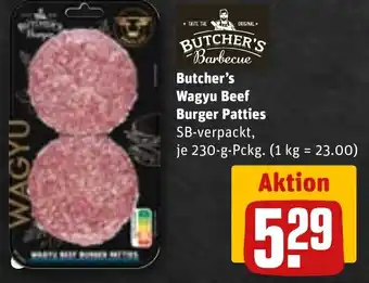 REWE Butcher's Wagyu Beef Burger Patties Angebot