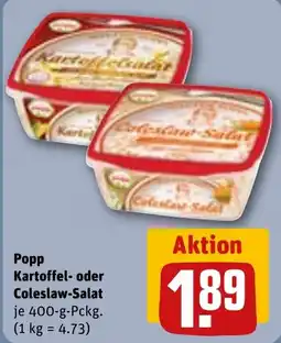 REWE Popp Kartoffel- oder Coleslaw-Salat Angebot