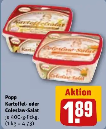 REWE Popp Kartoffel- oder Coleslaw-Salat Angebot