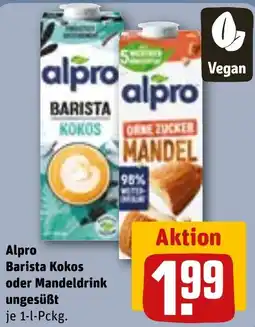 REWE Alpro Barista Kokos oder Mandeldrink Angebot