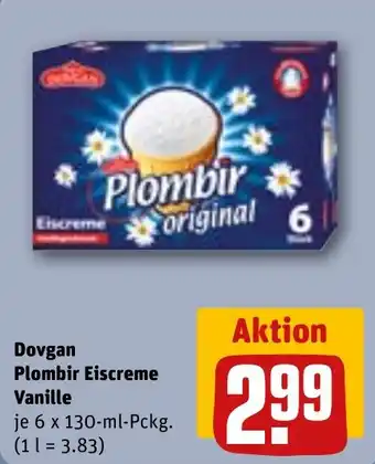 REWE Dovgan Plombir Eiscreme Vanille Angebot