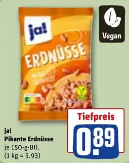 REWE ja! Pikante Erdnüsse Angebot