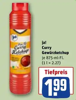 REWE ja! Curry Gewürzketchup Angebot