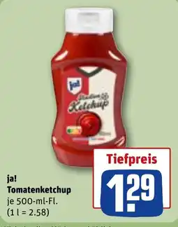 REWE ja! Tomatenketchup Angebot