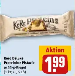 REWE Koro Deluxe Proteinbar Pistazie Angebot