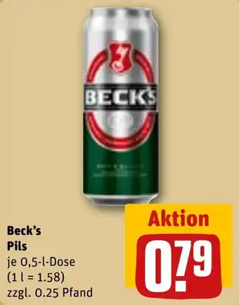 REWE Beck's Pils Angebot