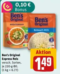 REWE Ben's Original Express Reis Angebot