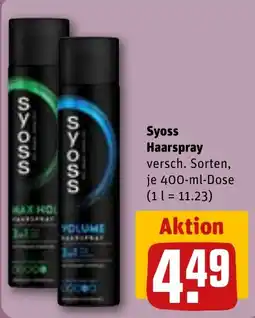 REWE Syoss Haarspray Angebot