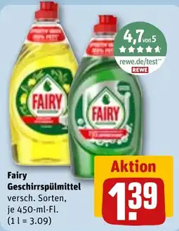 REWE Fairy Geschirrspülmittel Angebot