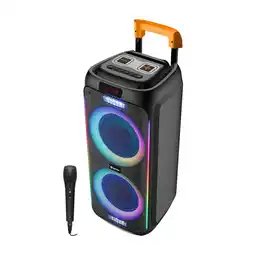 Netto Marken-Discount Denver TSP-456 Bluetooth Lautsprecher Trolley–600W, Mikrofon, schwarz Angebot