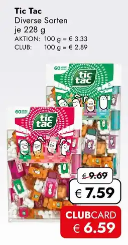 Travel Free Tic Tac Angebot