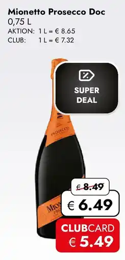 Travel Free Mionetto Prosecco Doc Angebot