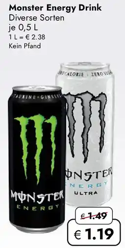 Travel Free Monster Energy Drink Angebot