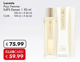Travel Free Lacoste Pour Femme EdPS Damen Angebot