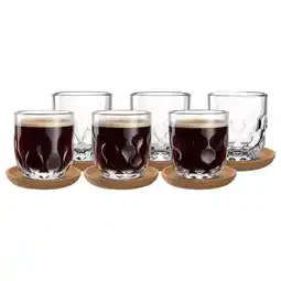 Netto Marken-Discount Leonardo Kaffeegläser mit Untersetzer Gocce 220 ml 6er Set Angebot